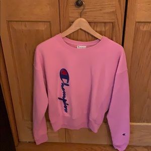 Champion pink crewneck sweatshirt